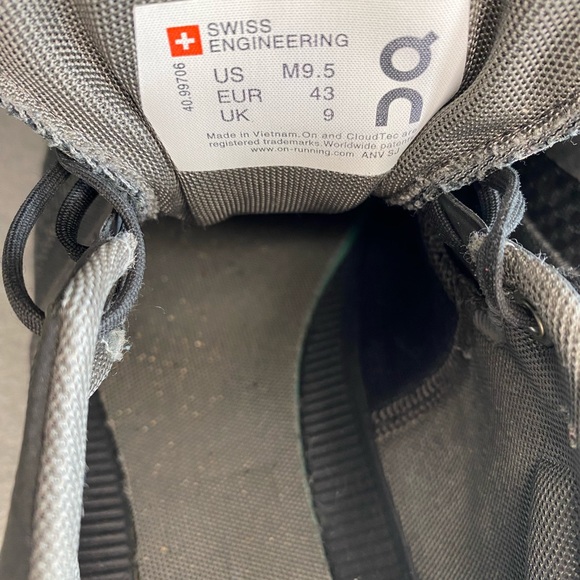 On Running Men’s Black/Charcoal Grey Size 9.5 Model 40.99706 - Picture 12 of 13